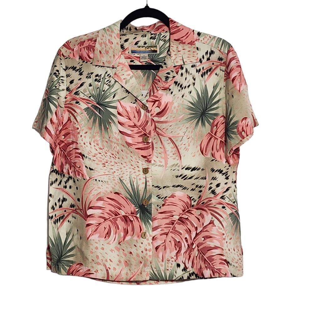 Vintage Sunset Cove tropical Hawaiian shirt